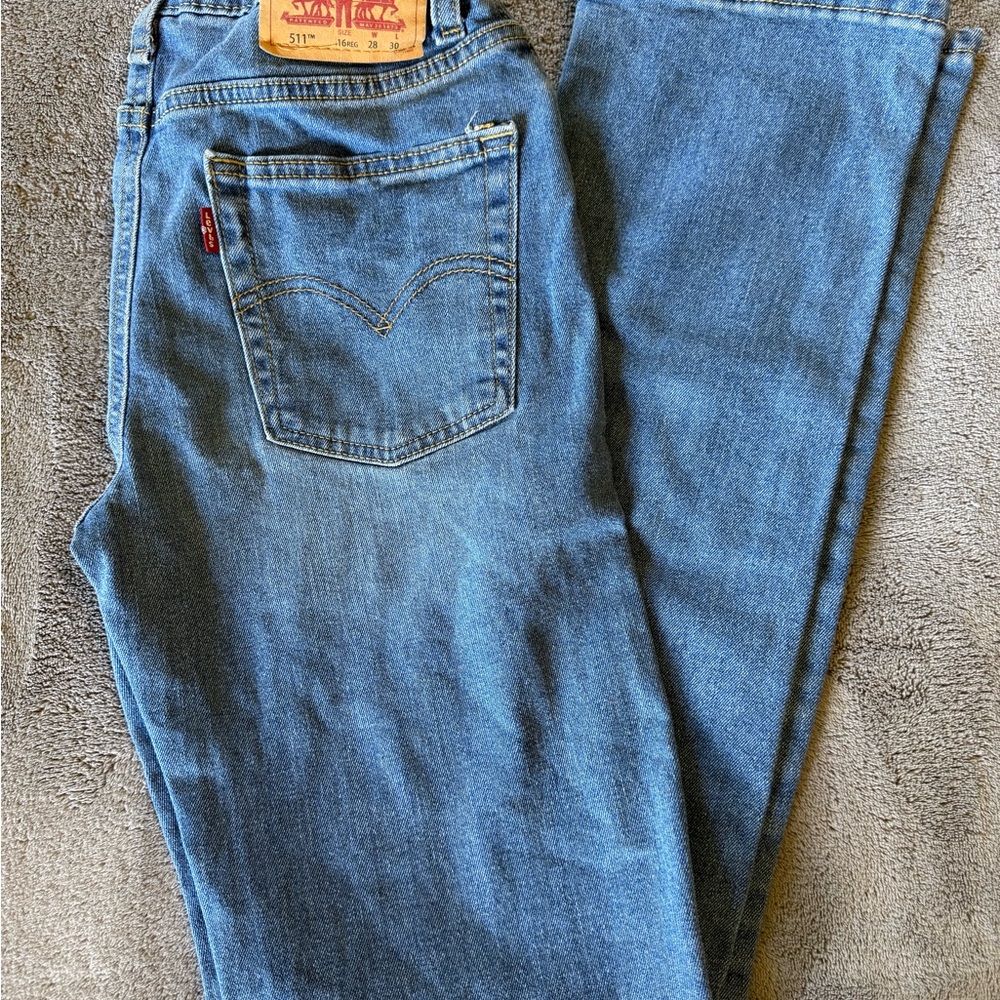 Levi's Boys Slim Straight Jeans Size 16